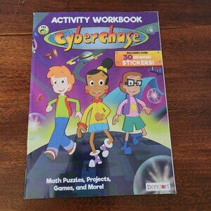 PBS Kids Cyberchase Activity Workbook Math Puzzles Includes Rewards Stickers NEW